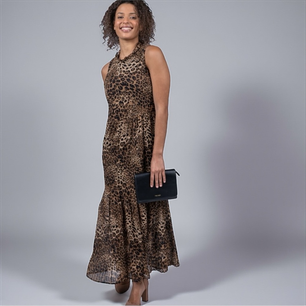 Tribal Leopard Print Maxi Dress